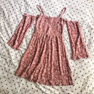 Cold Shoulder Floral Dress